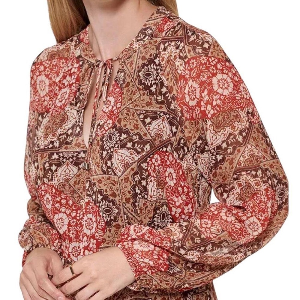 Tommy Hilfiger Multicolor Floral Long Sleeve Dress - Picture 3 of 10